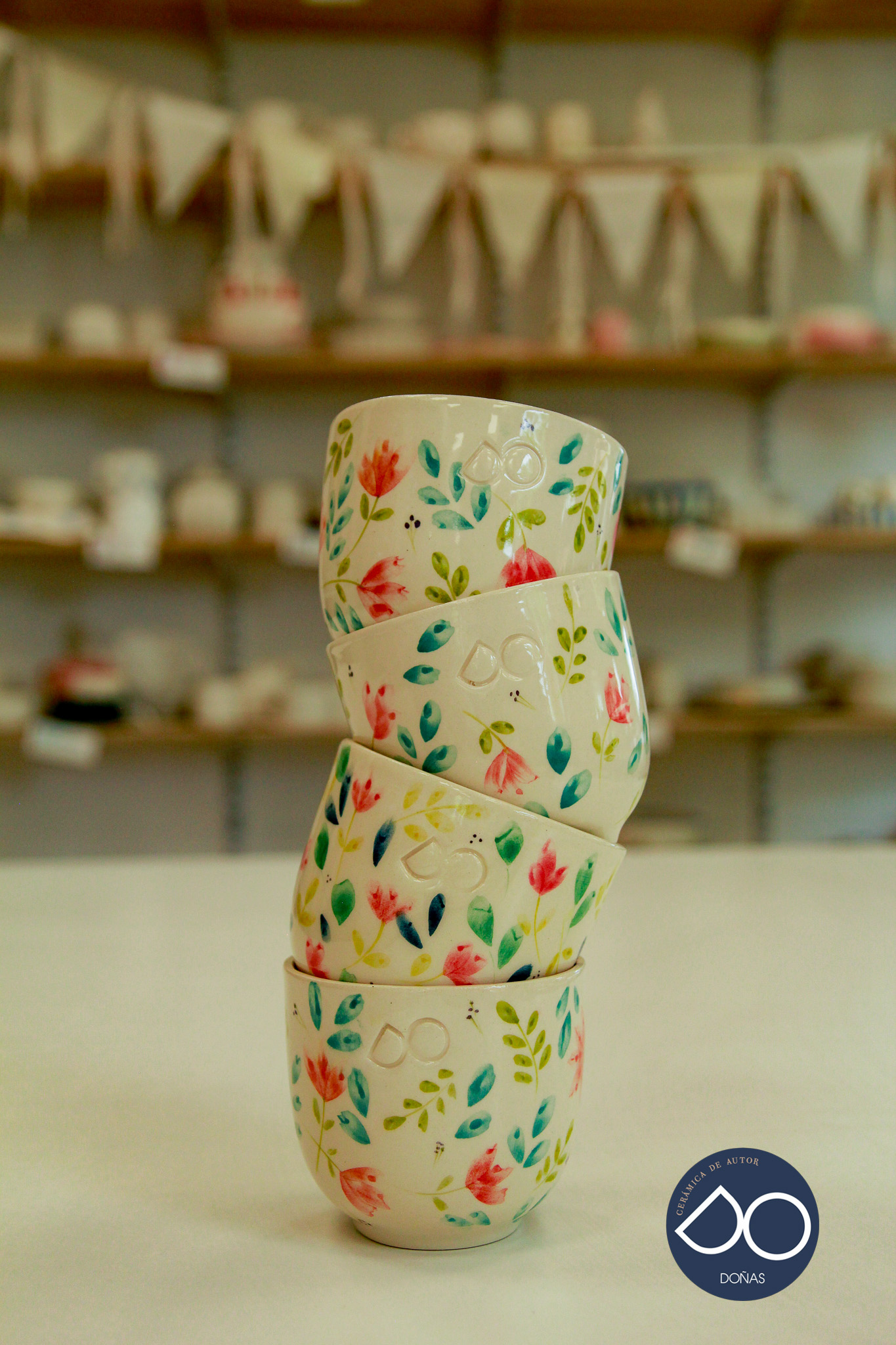 Taza Bombé Flores Primavera - Image 2